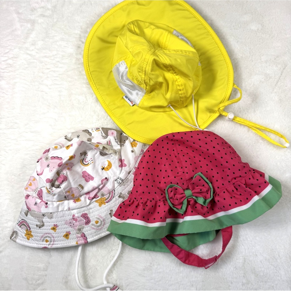 SwimZip Bucket Hat Lot Baby 0-6M Mixed Sunshade Watermelon Rocking Horse